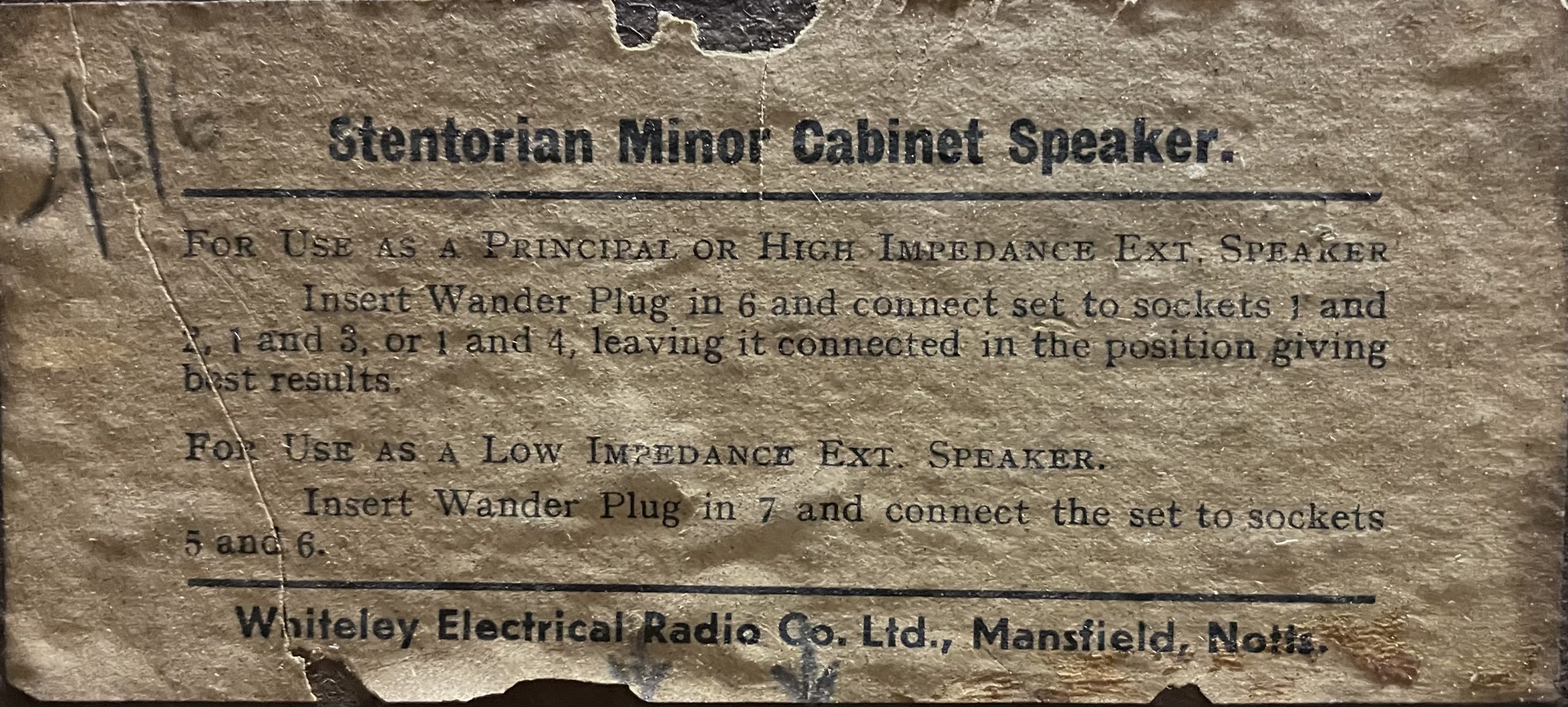 Stentorian Minor Cabinet Speaker